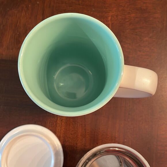 Davids Tea Red Berries And Pastel Greens Design Nordic infuser Tea Mug - Picture 6 of 8